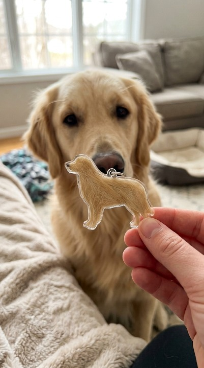 Cliente con su Golden Retriever