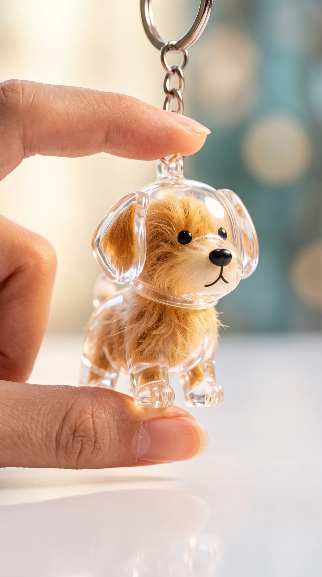 Figura acrílica Pet Memorial en manos