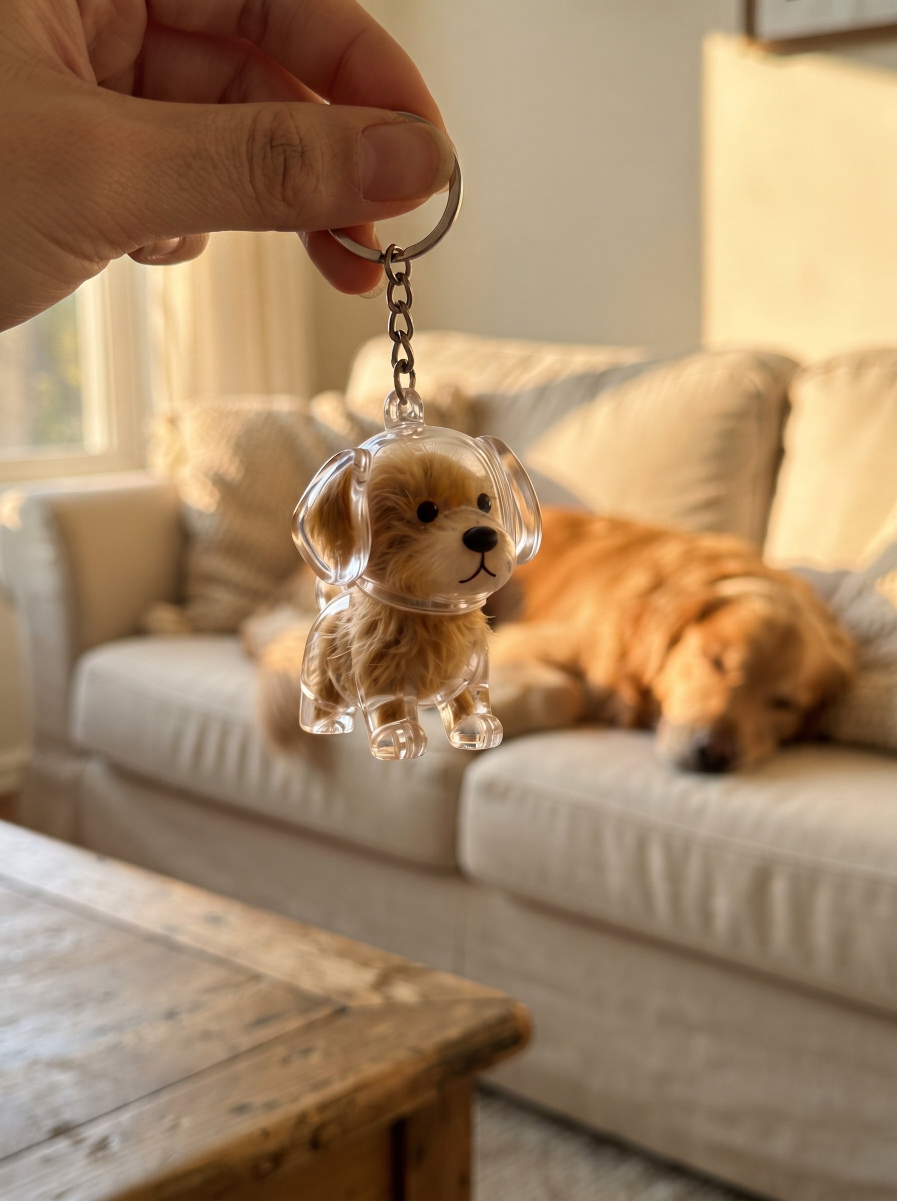 Cliente con su Golden Retriever